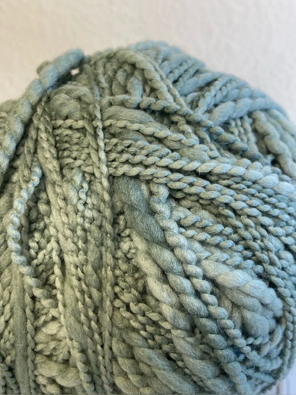 215g / 7.5 oz Nobby Sage Green Variegated Chunky Yarn Ball